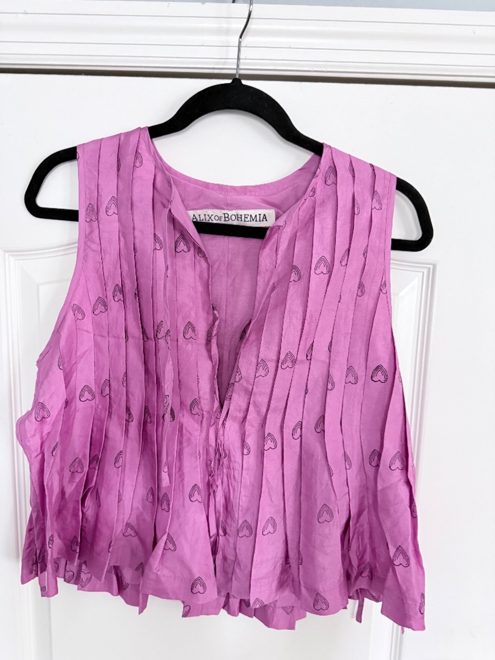 Alix of Bohemia Pink Silk Top